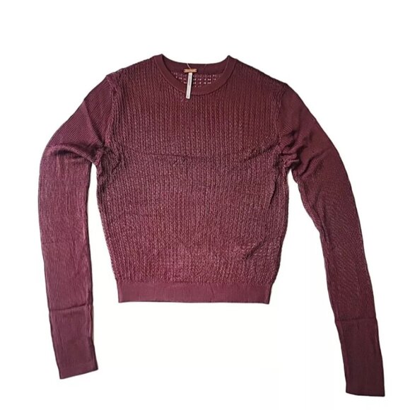 Free People H20 Crew Pullover (Raw Garnet) Women's Clothing - Picture 2 of 2